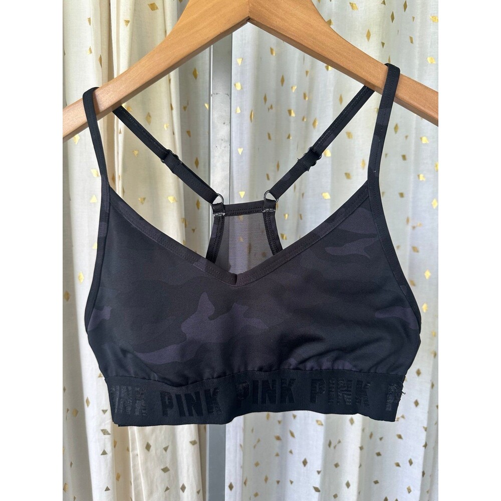 Victoria's Secret PINK Active Ultimate Lightly Lined Camo Mesh Sports Bra XS